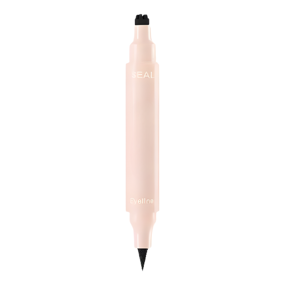 Eyeliner double têtes avec tampons de motifs -Fleur - Ozerty