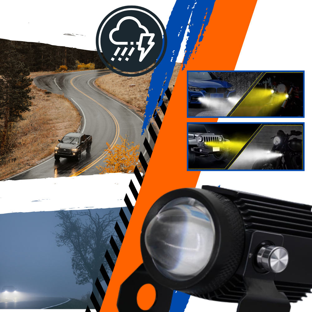 Phare avant double éclairage pour motos - Ozerty