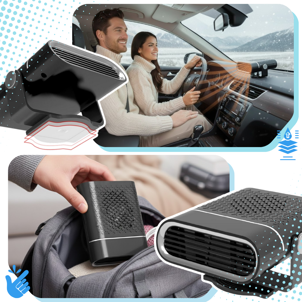 Dégivreur portable pour voiture 2 en 1 - Ozerty