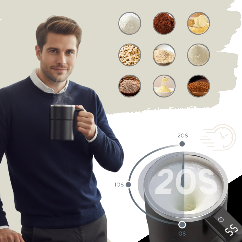 Tasse intelligente avec mélangeur automatique - Ozerty