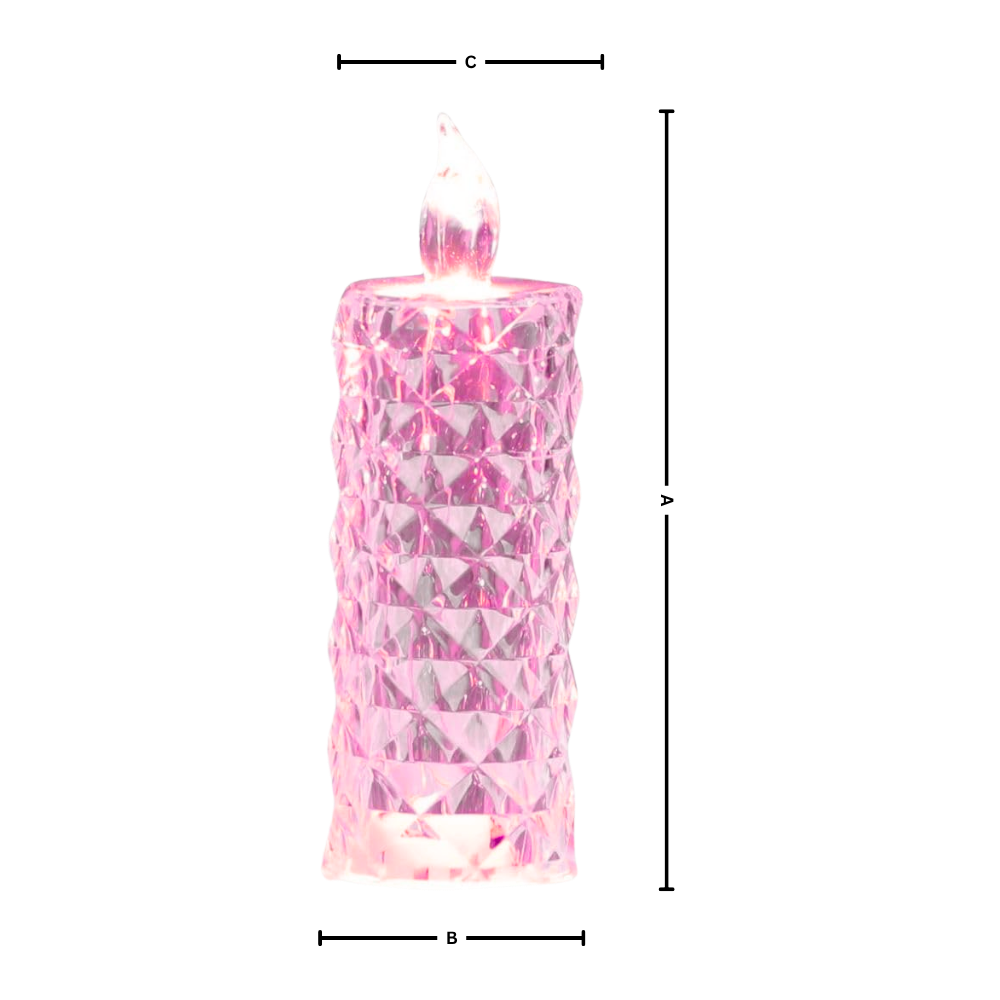 Bougie décorative LED sans flamme en cristal - Ozerty