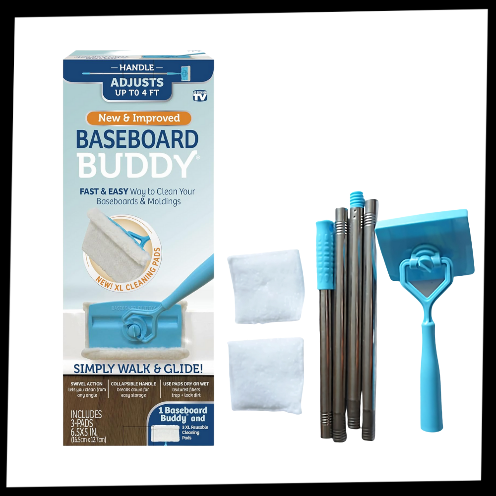 Brosse de nettoyage flexible pour plinthes - Ozerty