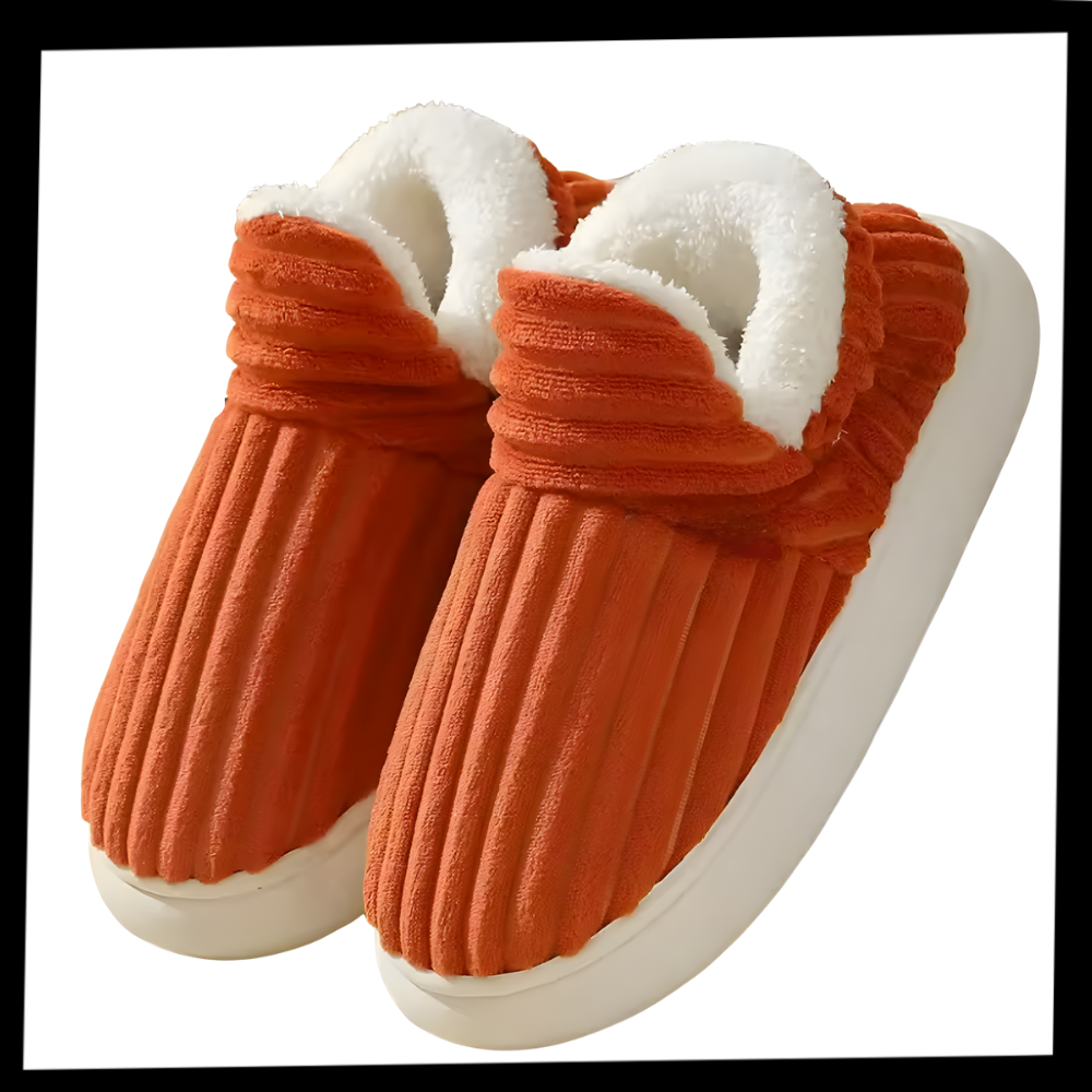 pantoufles d'intérieur douillettes en peluche moelleuse - Ozerty