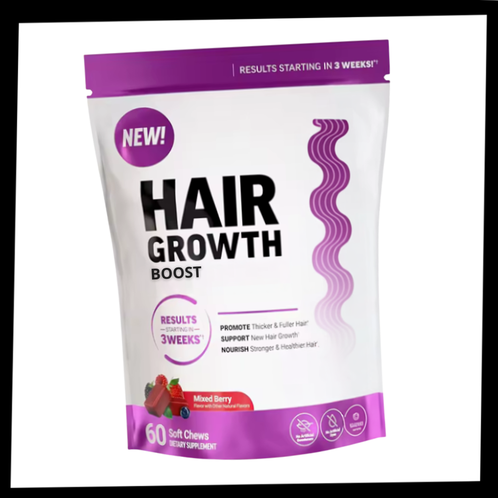 Gummies fruités et enrichis à la biotine pour cheveux - Ozerty