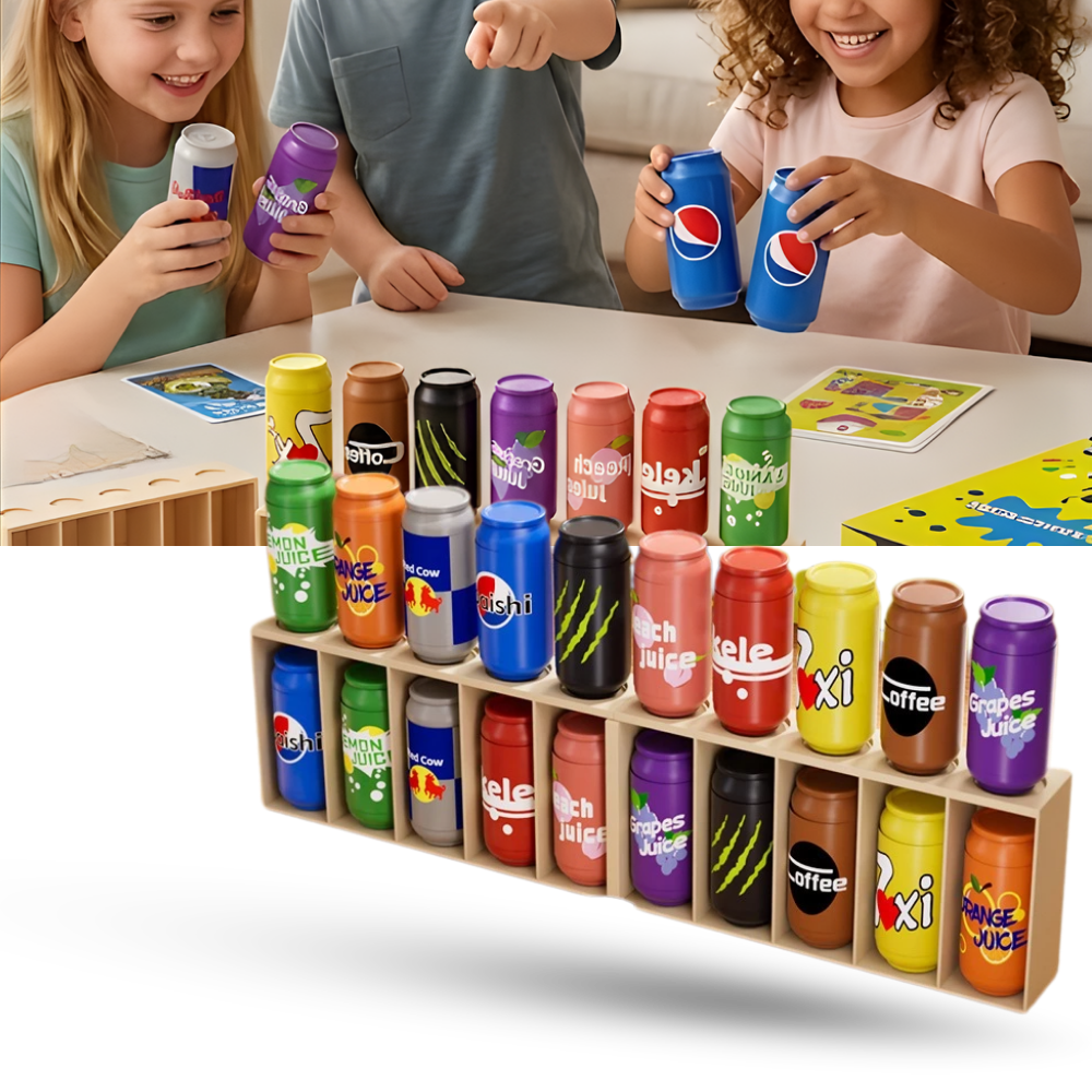 Jeu de mémoire amusant avec des canettes de soda - Ozerty