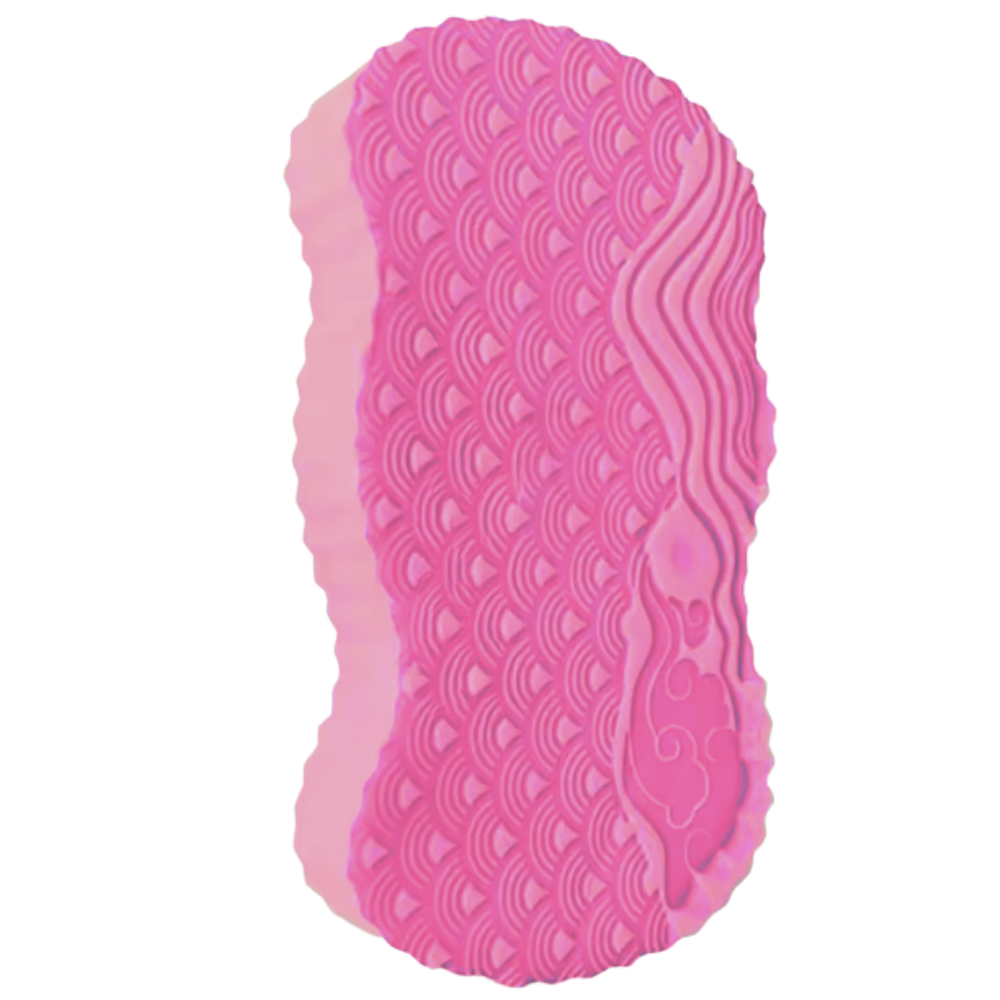 Éponge de bain exfoliante douce -Rose - Ozerty