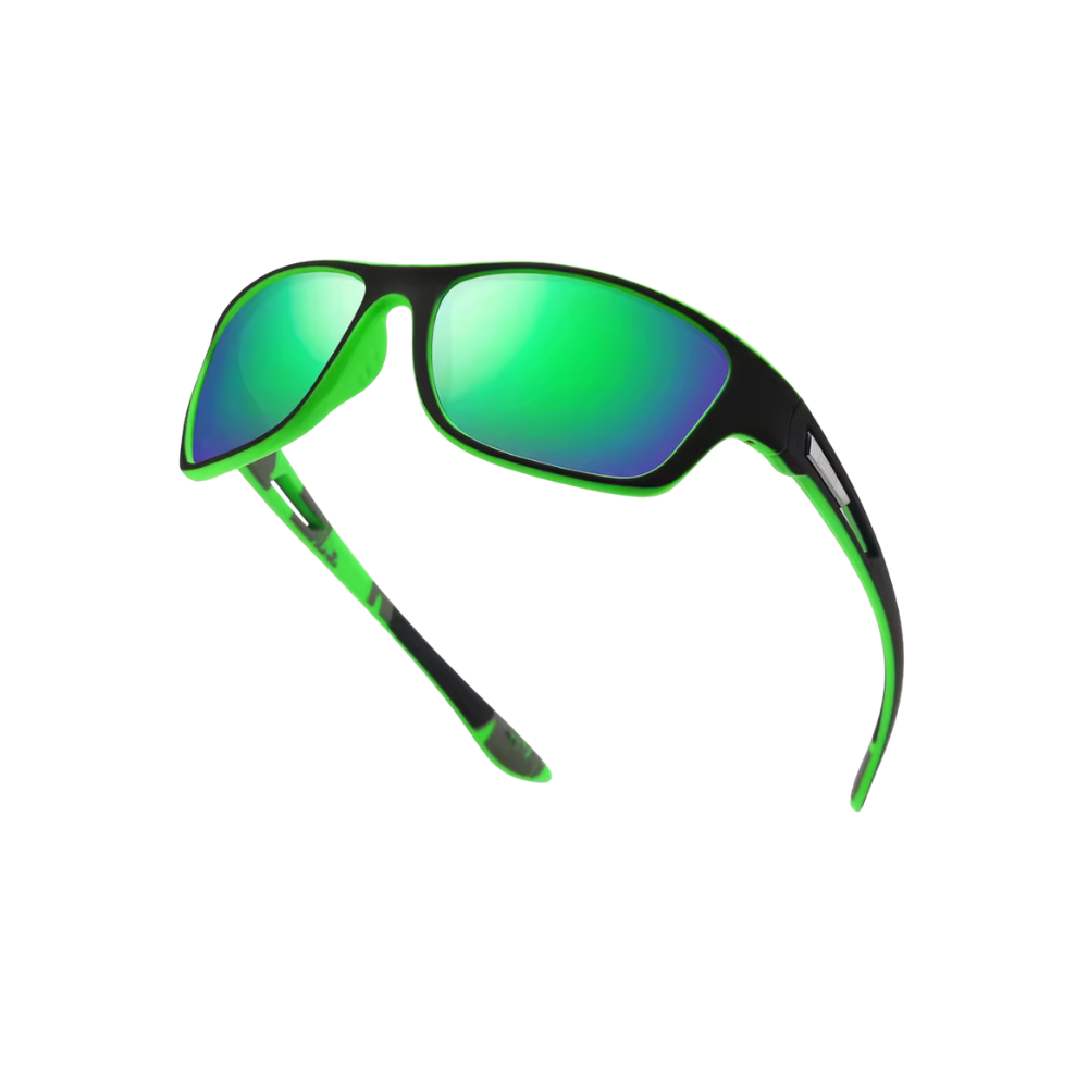 Lunettes de soleil polarisées flottantes -Noir et vert - Ozerty