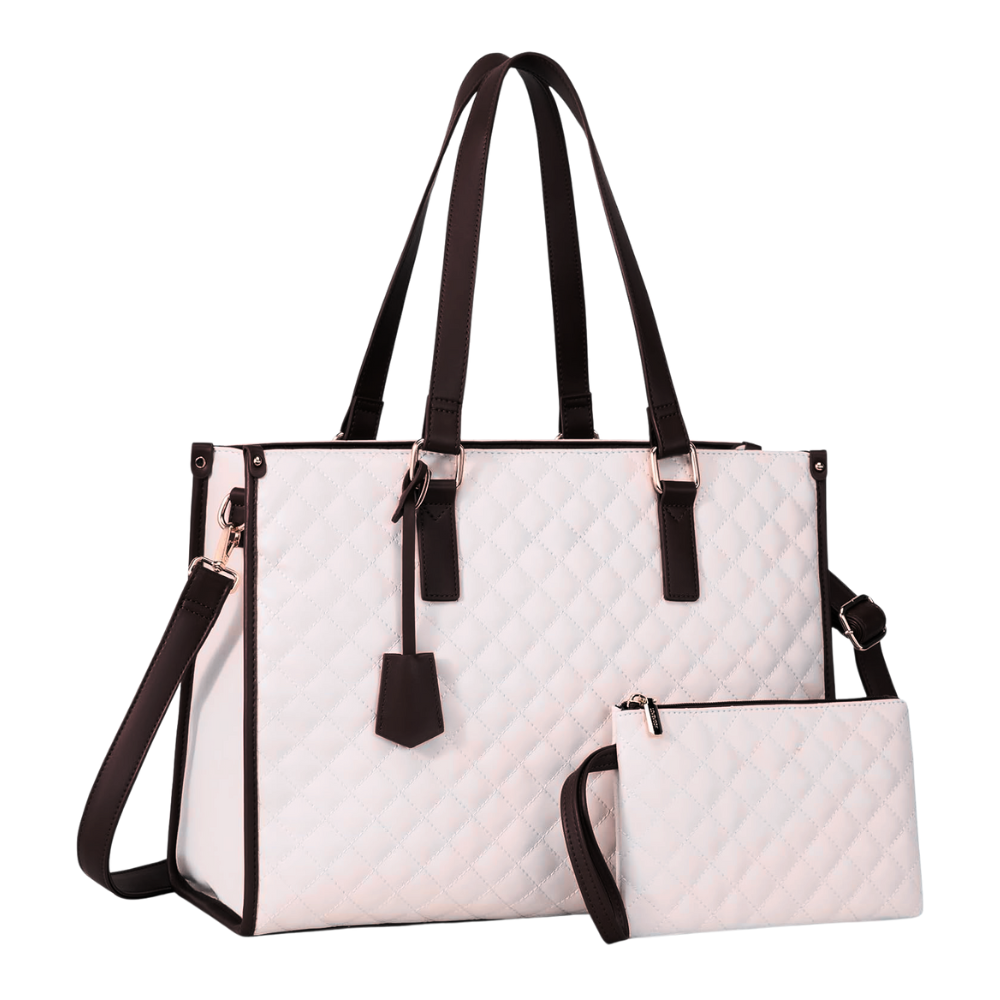 Sac fourre-tout isotherme -Blanc avec poignées noires - Ozerty