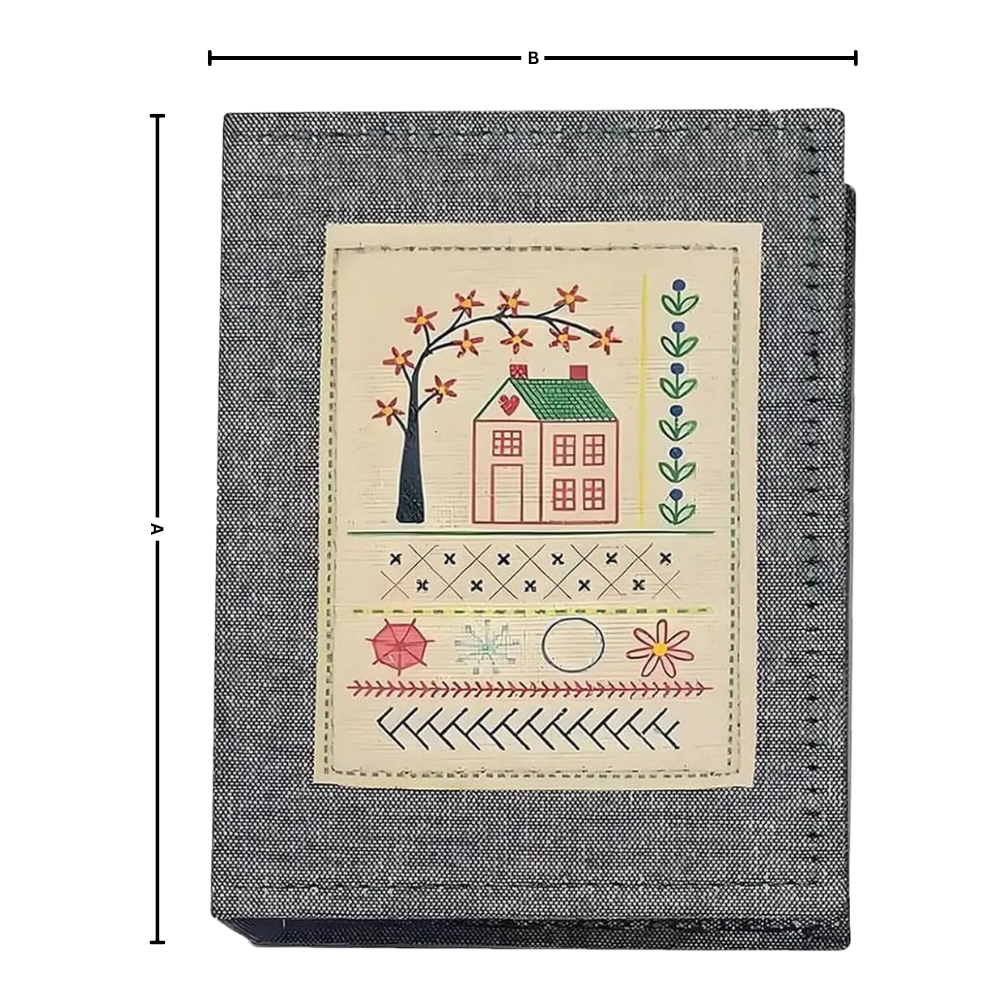 Livre de points de broderie sur lin - Ozerty