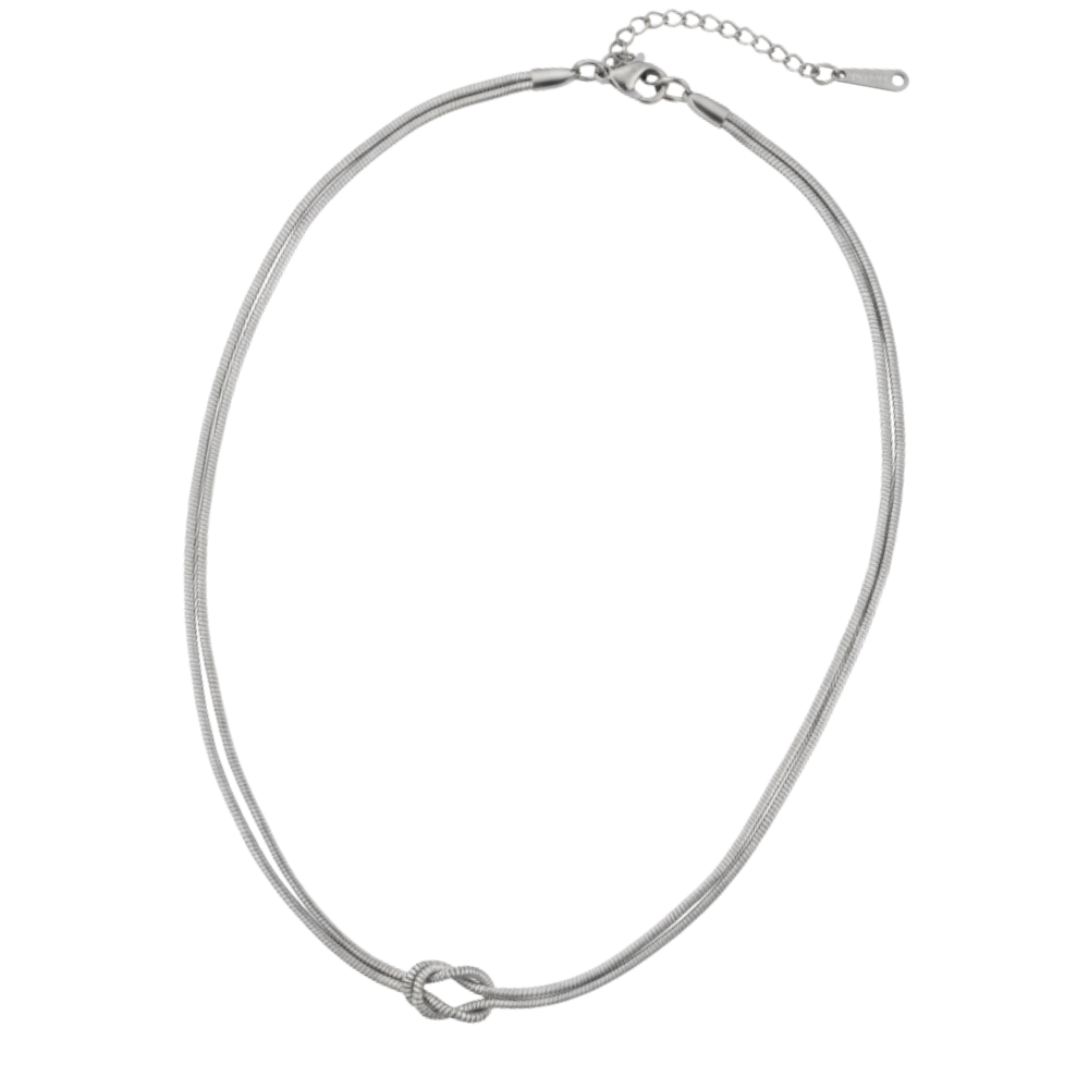 Collier et bracelet Love Knot -Argent - Ozerty