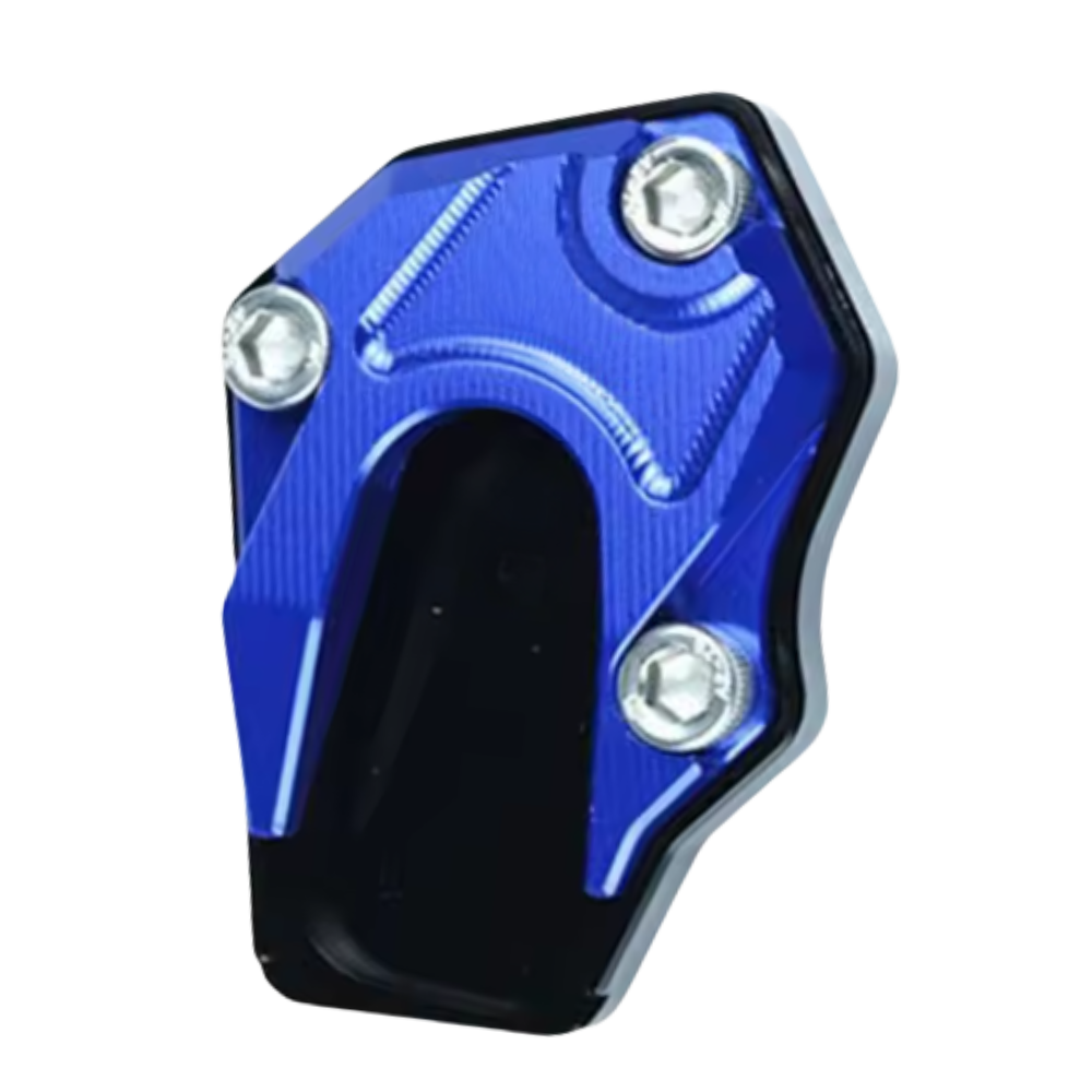 Support levier de béquille et plaque d'extension en alliage pour moto -Bleu - Ozerty