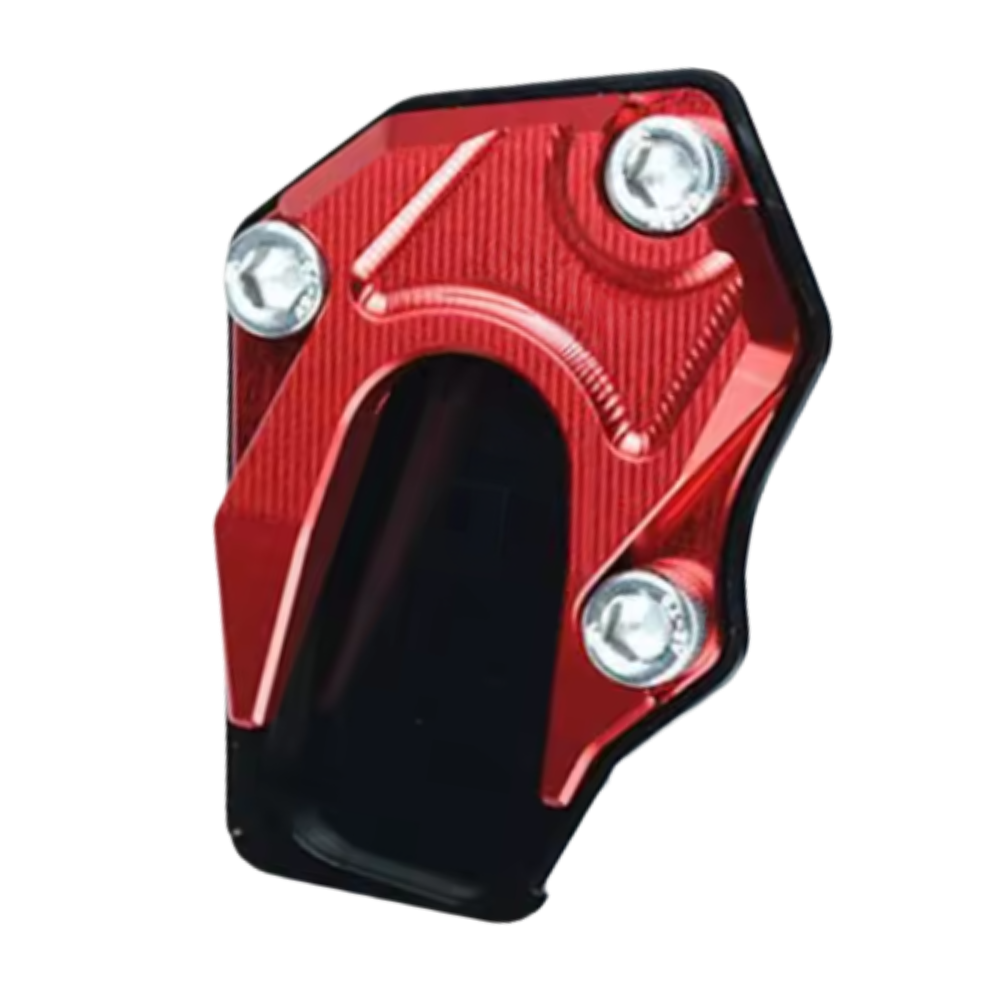 Support levier de béquille et plaque d'extension en alliage pour moto -Rouge - Ozerty