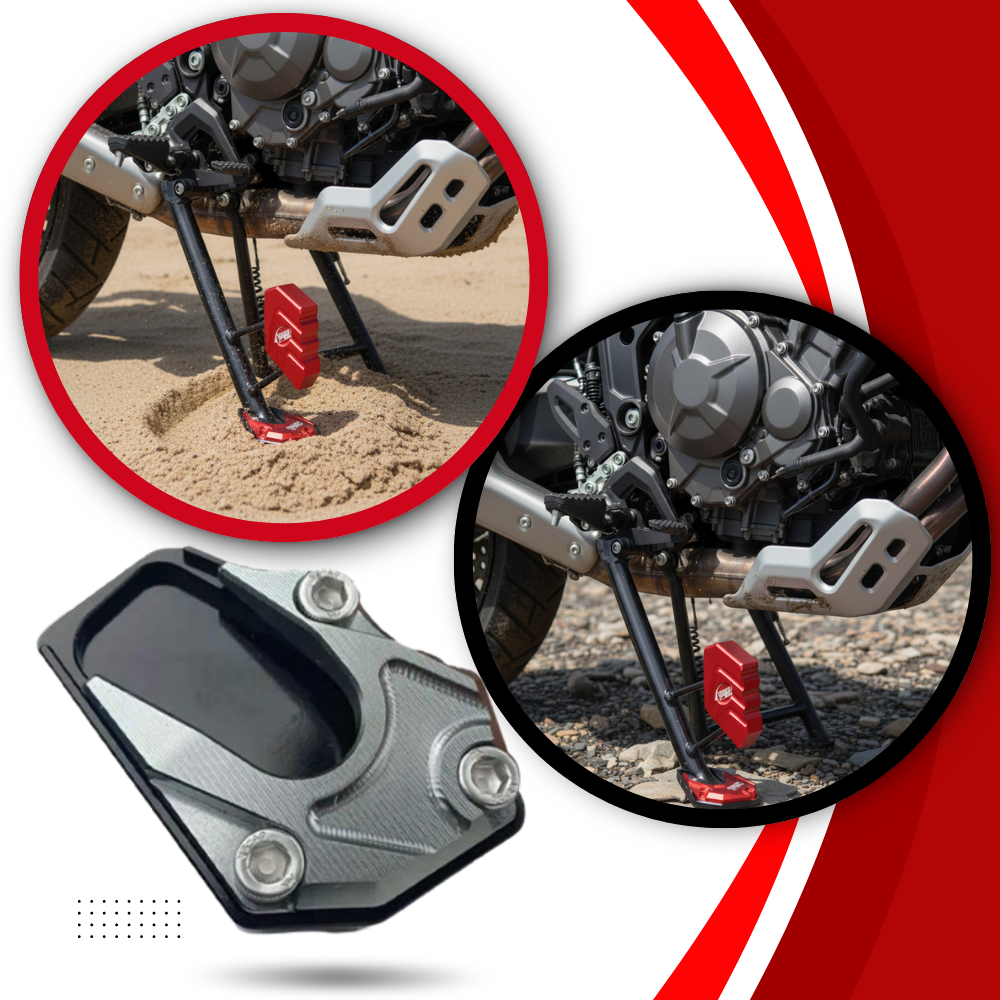 Support levier de béquille et plaque d'extension en alliage pour moto - Ozerty