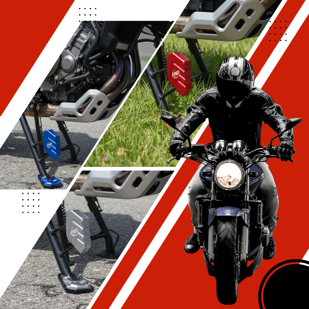 Support levier de béquille et plaque d'extension en alliage pour moto - Ozerty