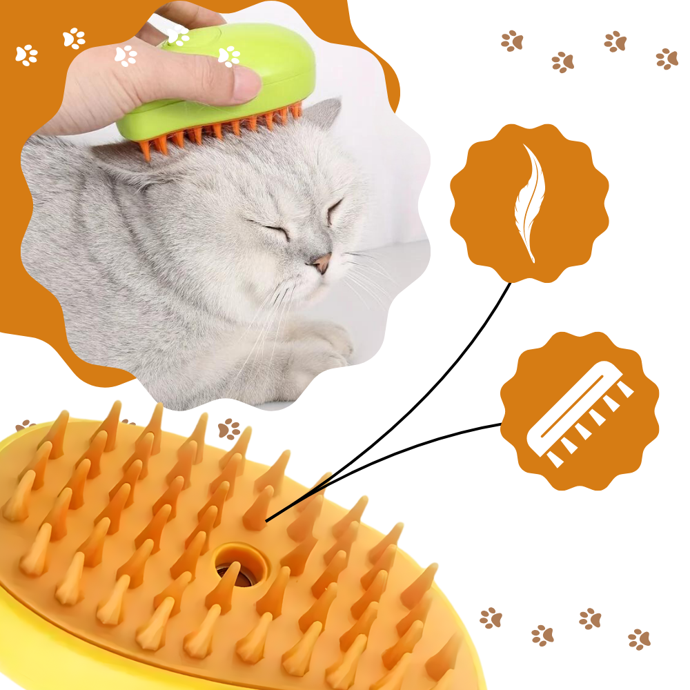 Brosse de toilettage multifonctions pour chats

 - Ozerty