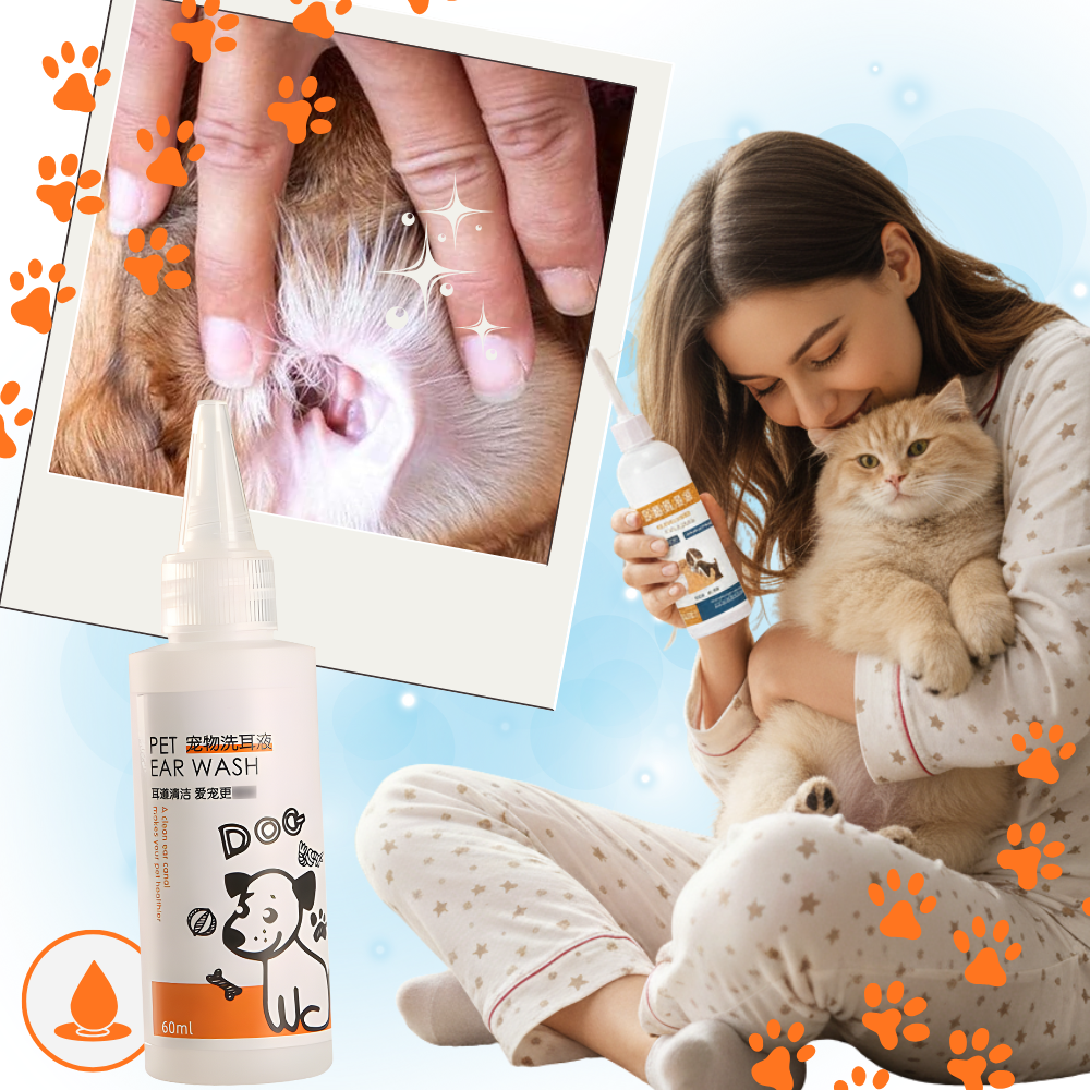 Nettoyant et désodorisant pour oreilles d'animaux - Ozerty