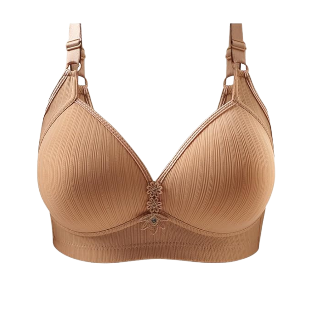 Soutien-gorge push-up sans fil grande taille 

 -Marron/SMarron/MMarron/LMarron/XLMarron/XXLMarron/3XLMarron/4XLMarron/5XL - Ozerty