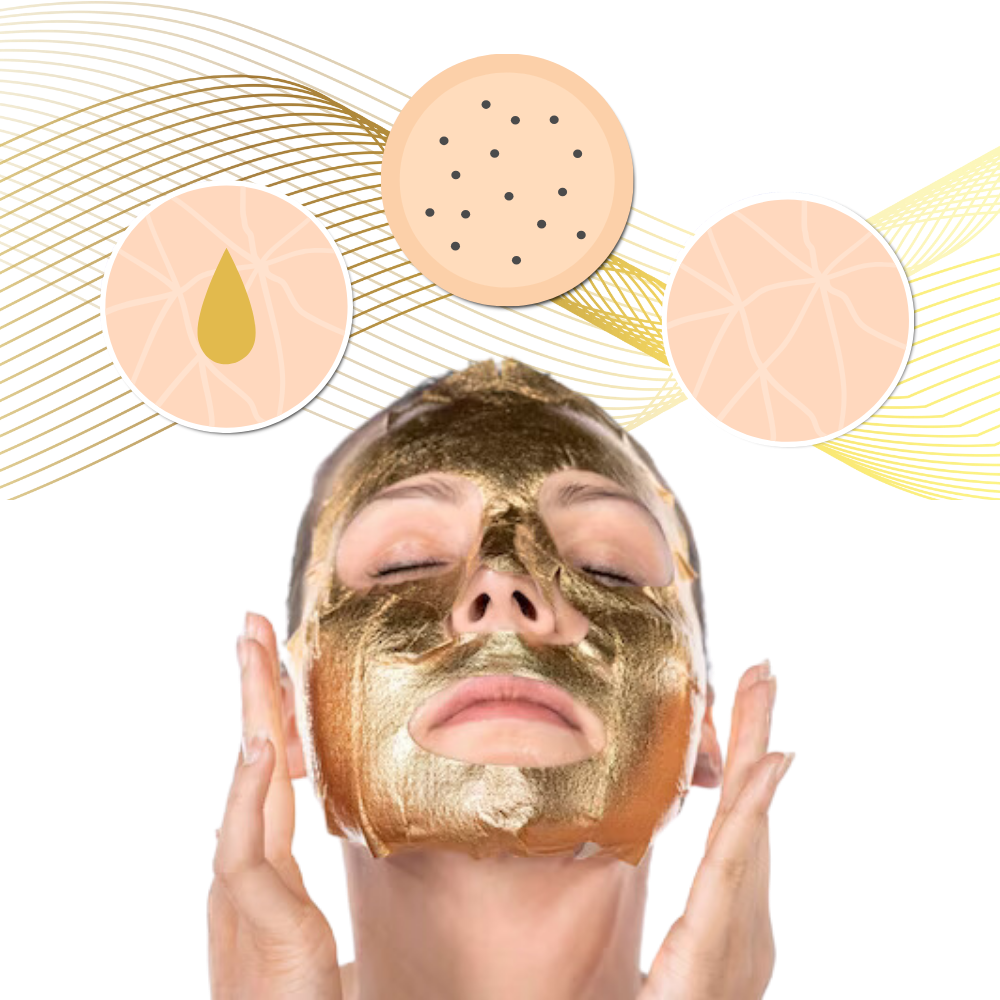 Masque doré peel-off pour le nettoyage des pores

 - Ozerty
