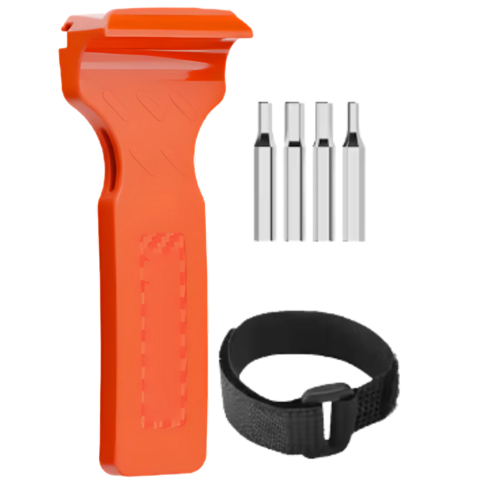 Démonte pneu de vélo -Orange + 4 embouts et velcro - Ozerty
