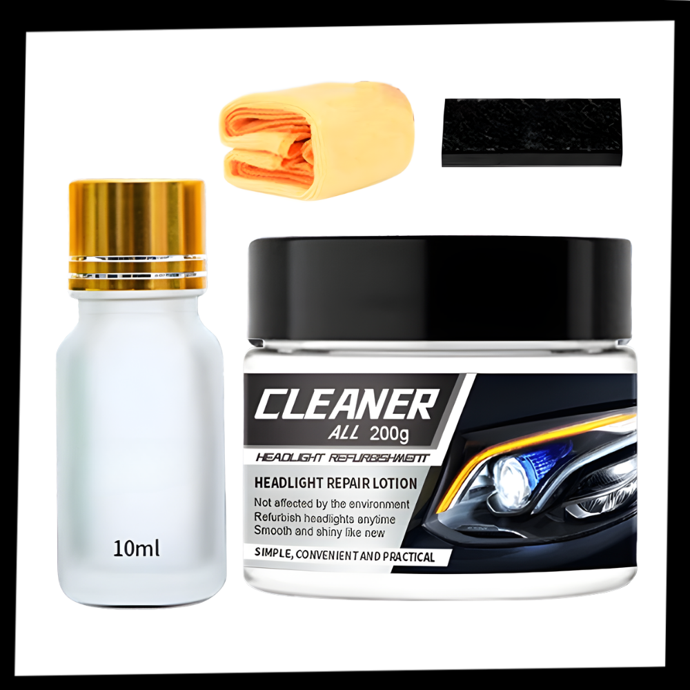Kit de nettoyage et de protection pour phares de voiture - Ozerty