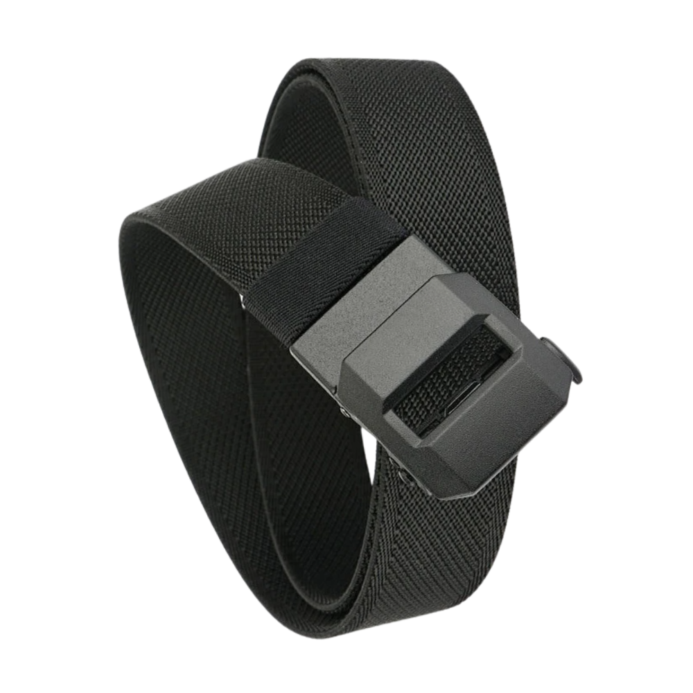 Ceinture en nylon à boucle automatique -Noire - Ozerty