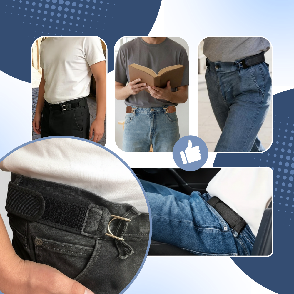 Ceinture élastique latérale à crochets métalliques pour homme  - Ozerty
