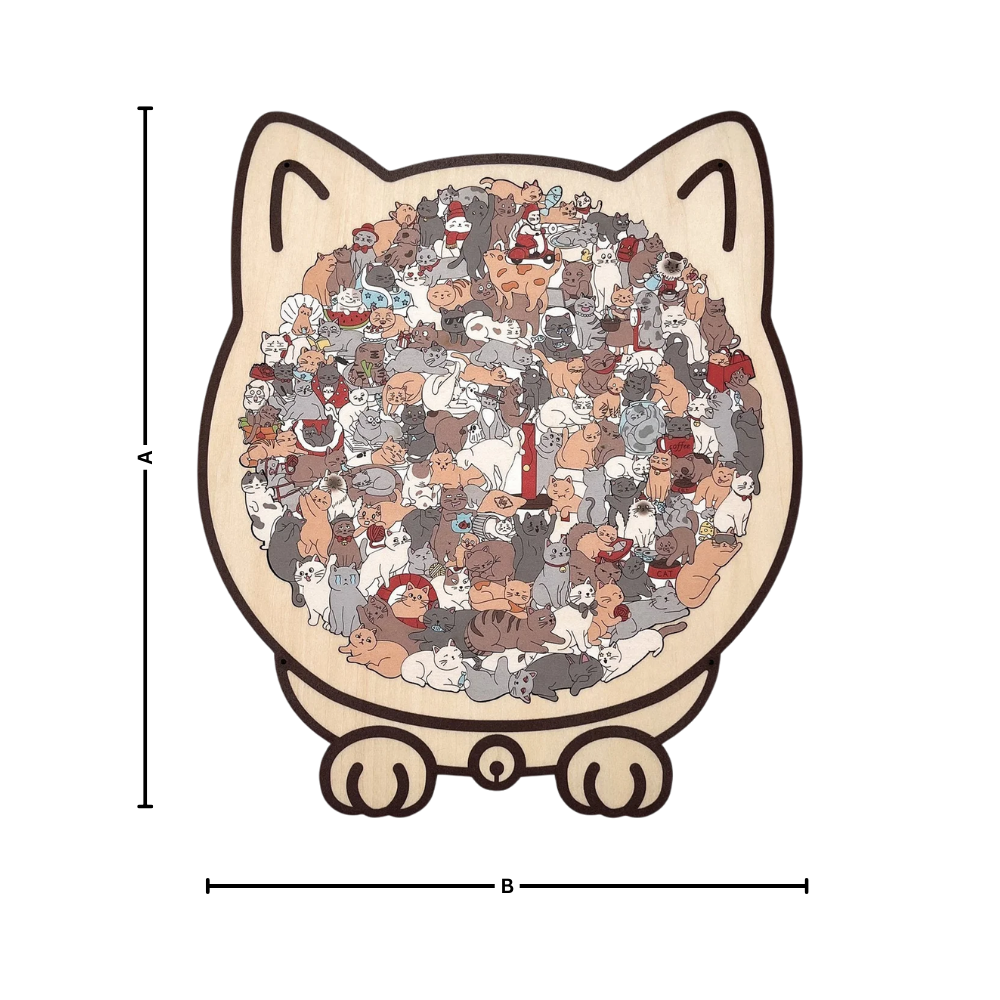 Puzzle en bois relaxant chat - Ozerty
