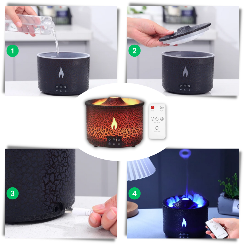 Humidificateur relaxant en forme de volcan

 - Ozerty