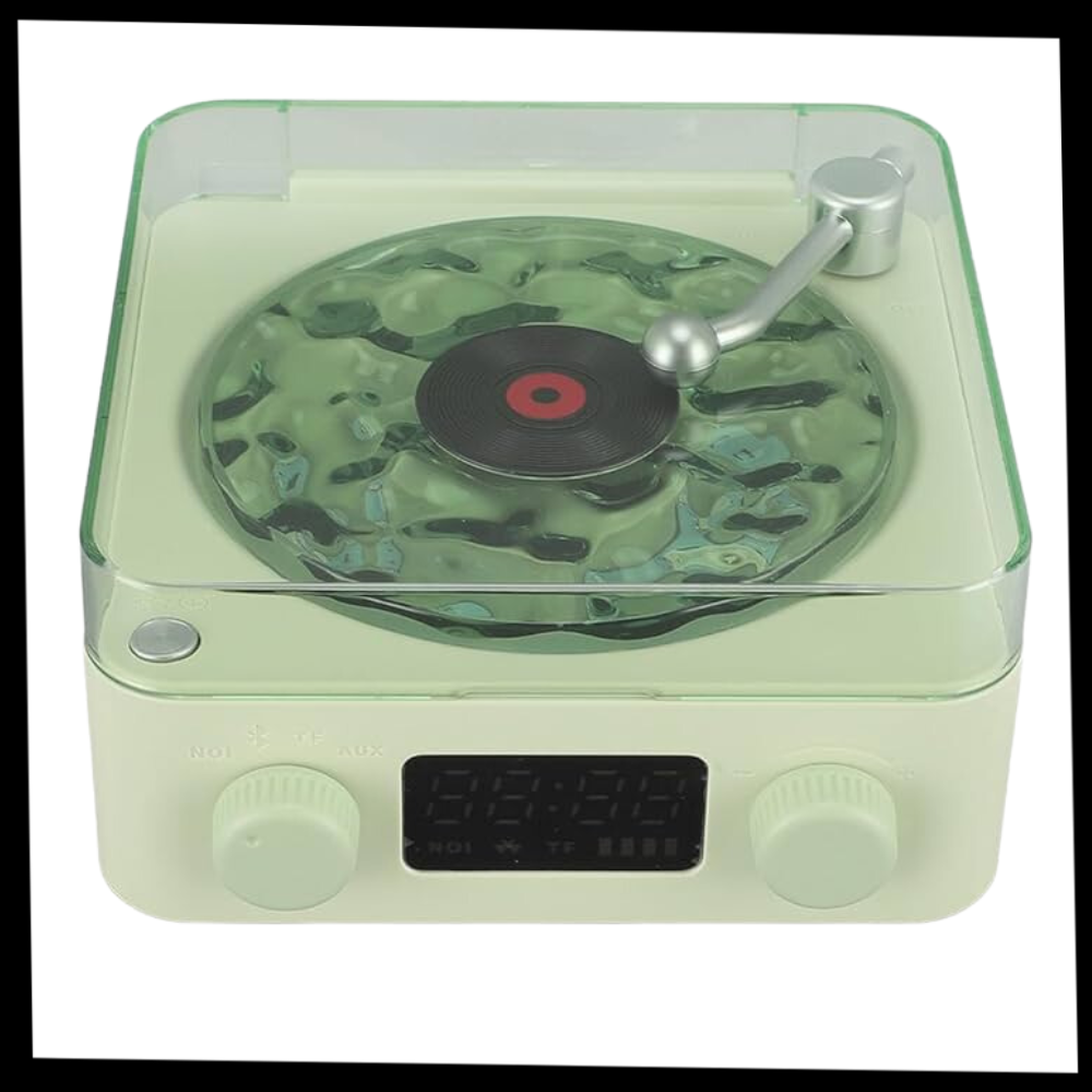 Lecteur vinyle avec effets visuels rétro - Ozerty