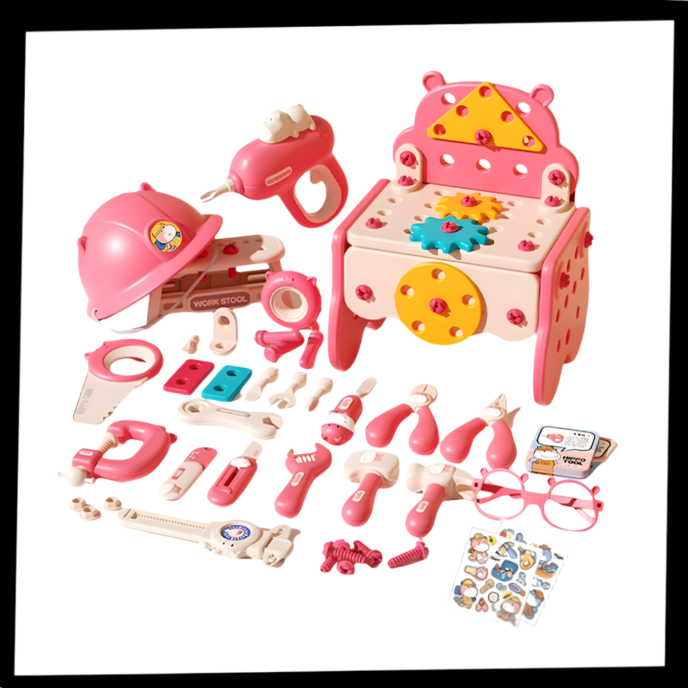 Jouet puzzle à vis avec boîte à outils bricolage  - Ozerty