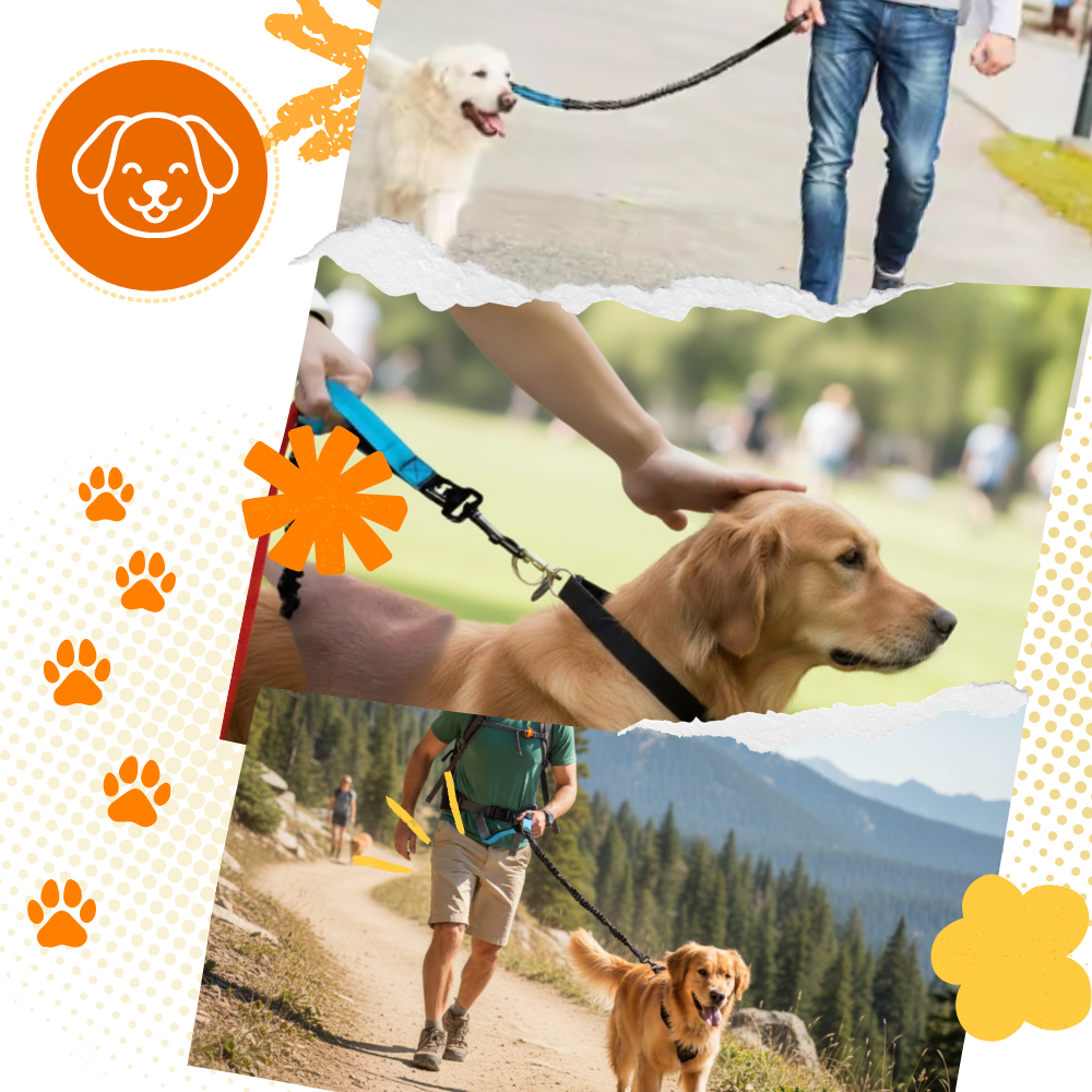 Laisse de sécurité mains-libres pour chien - Ozerty