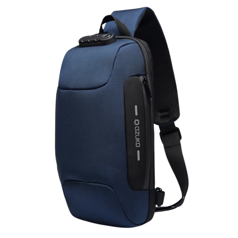 Sac à bandoulière antivol -Bleu - Ozerty