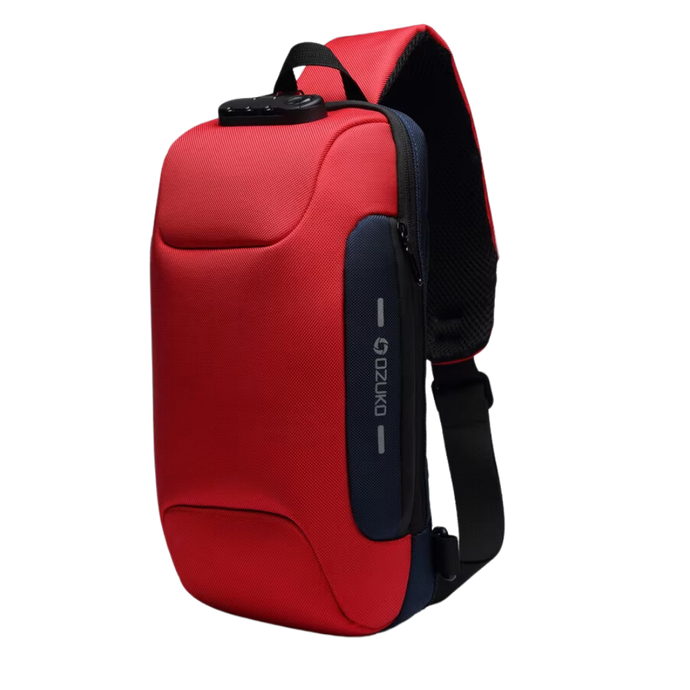 Sac à bandoulière antivol -Rouge - Ozerty