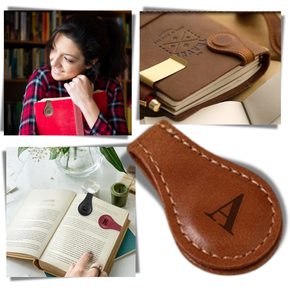 Marque-page magnétique en cuir personnalisé

 - Ozerty