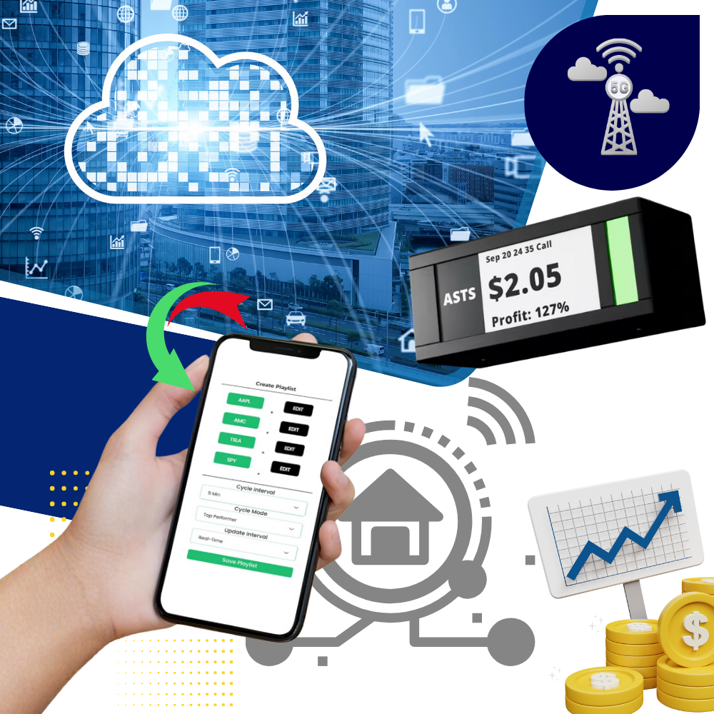 Afficheur bourse et crypto en direct avec design empilable  - Ozerty