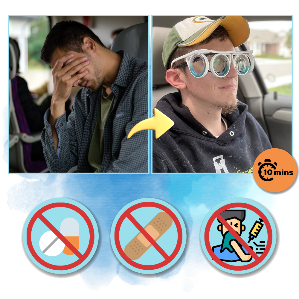 Lunettes anti mal des transports à ajustement universel - Ozerty