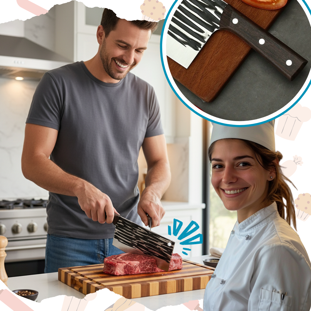 Couteau de boucher à fendre en acier forgé  - Ozerty
