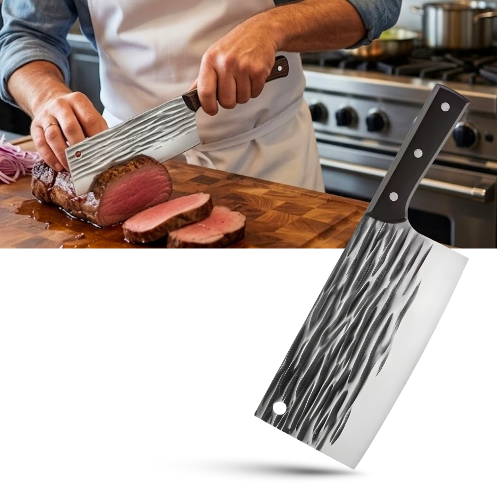 Couteau de boucher à fendre en acier forgé  - Ozerty