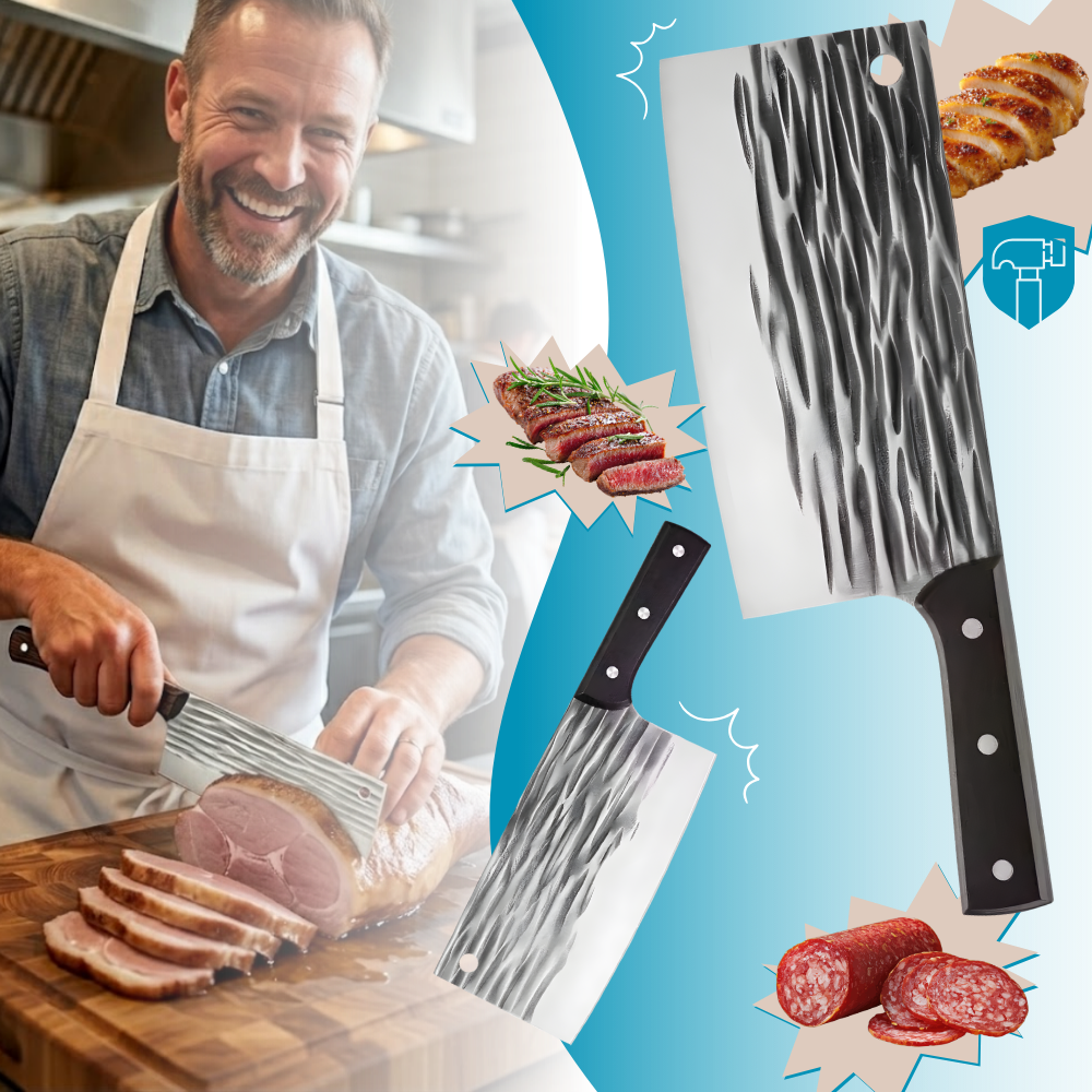Couteau de boucher à fendre en acier forgé  - Ozerty
