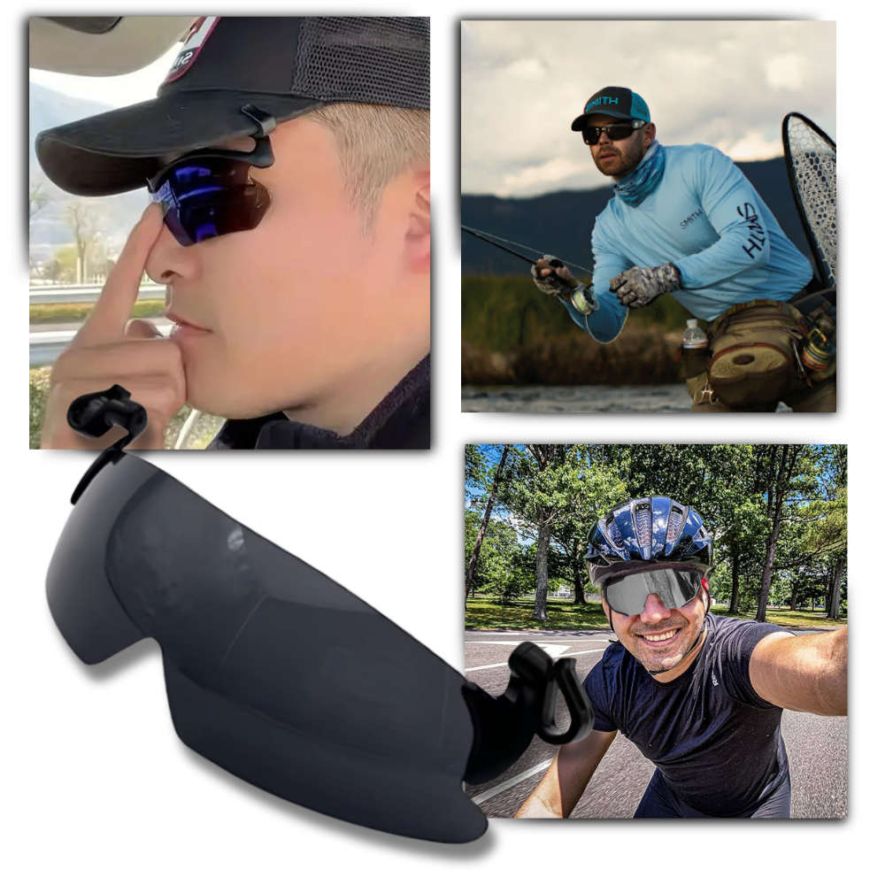 Lunettes de soleil à clips polarisées avec protection UV

 - Ozerty