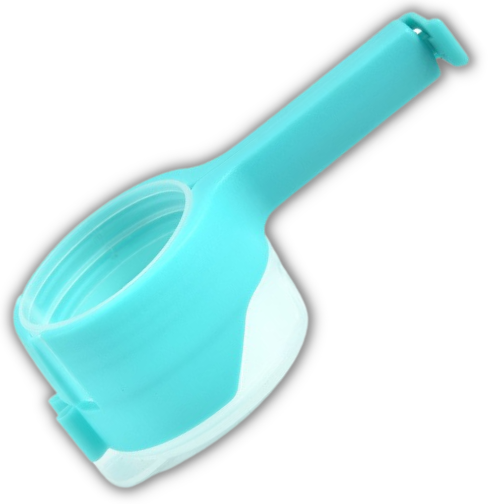 Clip pour sac alimentaire avec couvercle (2-pack) -Bleu/   - Ozerty