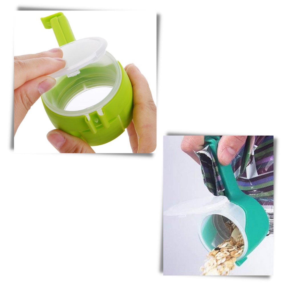 Clip pour sac alimentaire avec couvercle (2-pack) - Ozerty