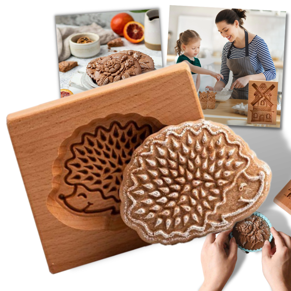 Moule à biscuits en bois - Ozerty