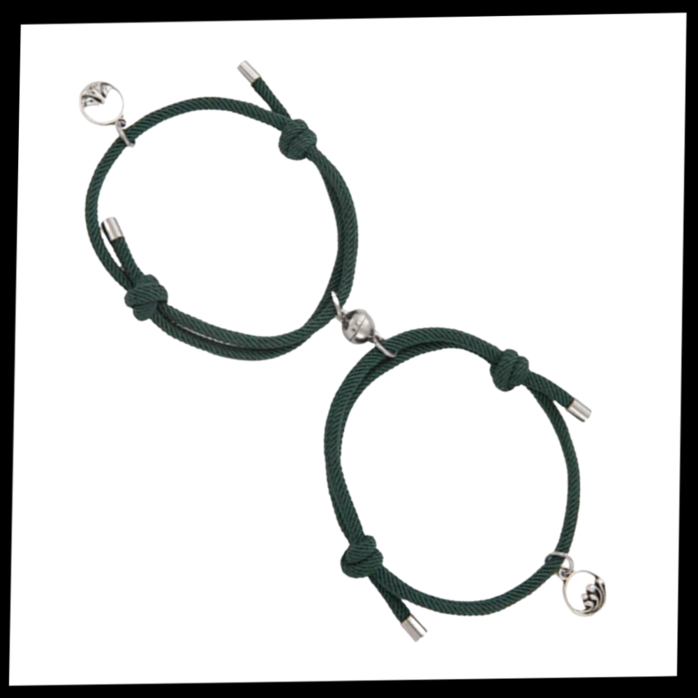Lot de 2 bracelets magnétiques pour couples - Ozerty