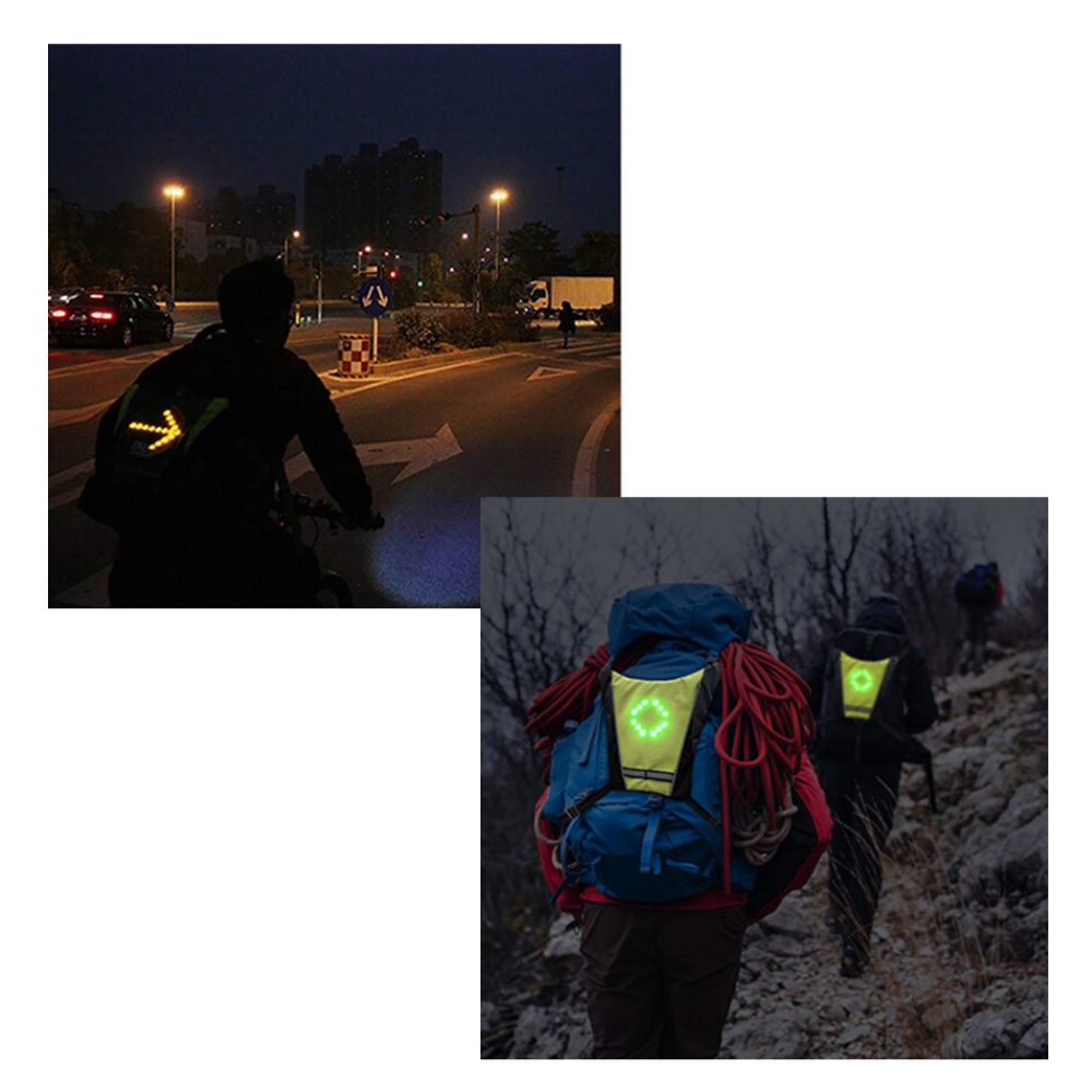 Gilet de cyclisme réfléchissant à LED - Ozerty