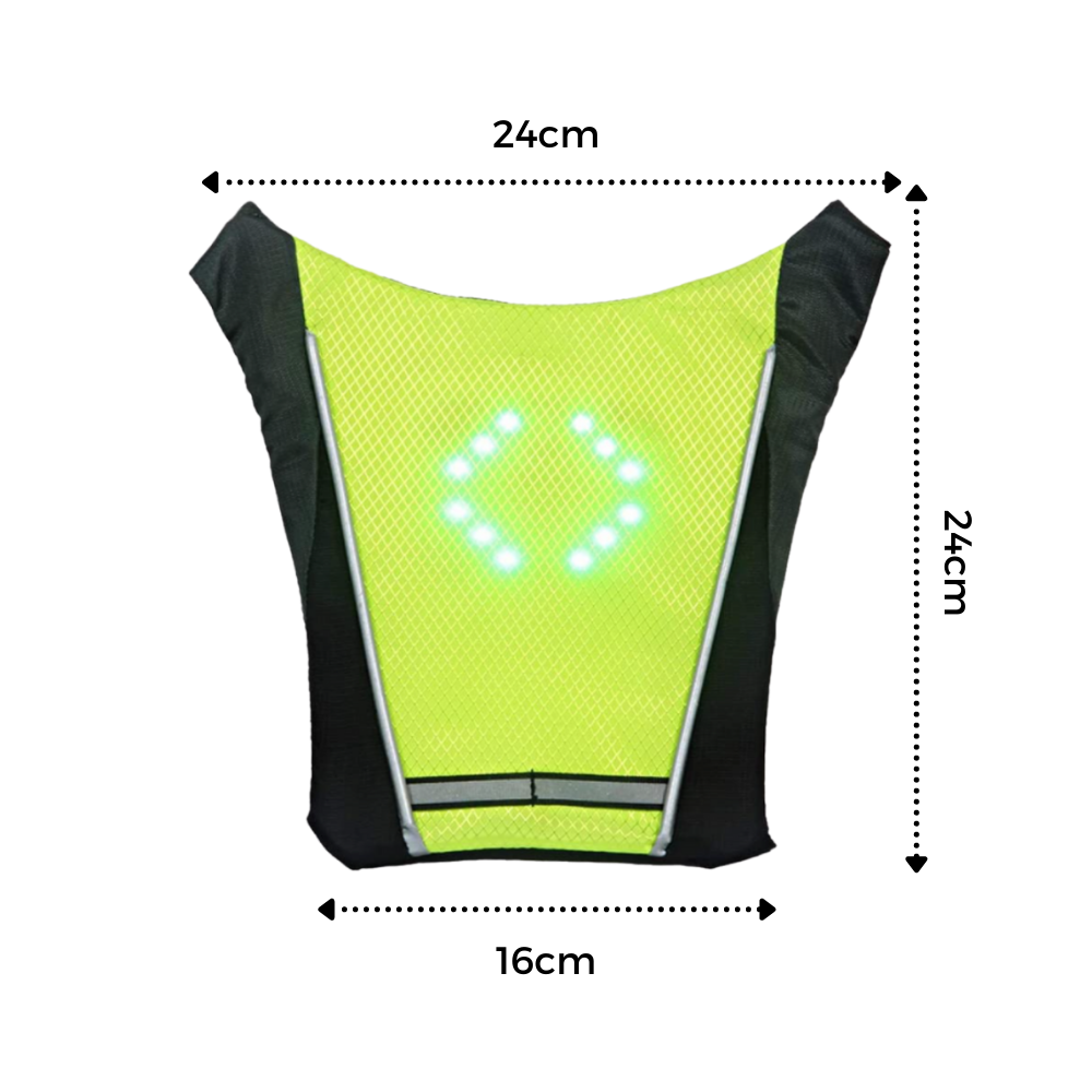 Gilet de cyclisme réfléchissant à LED - Ozerty