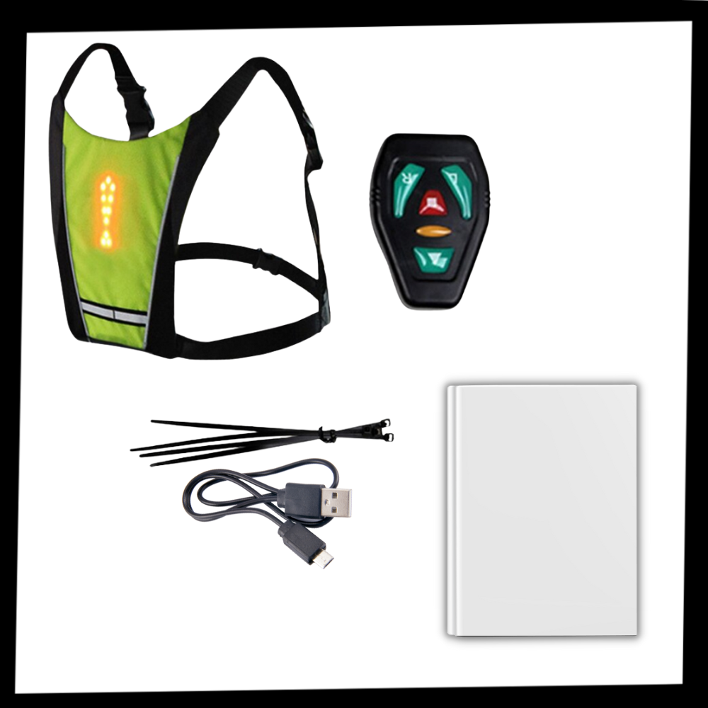 Gilet de cyclisme réfléchissant à LED - Ozerty