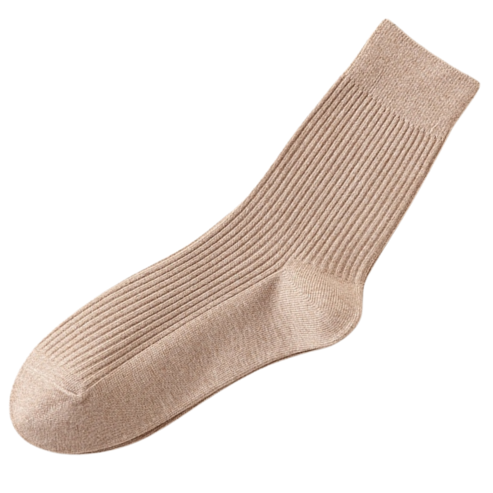 Chaussettes côtelées pour hommes (2 paires) -Kaki/   - Ozerty