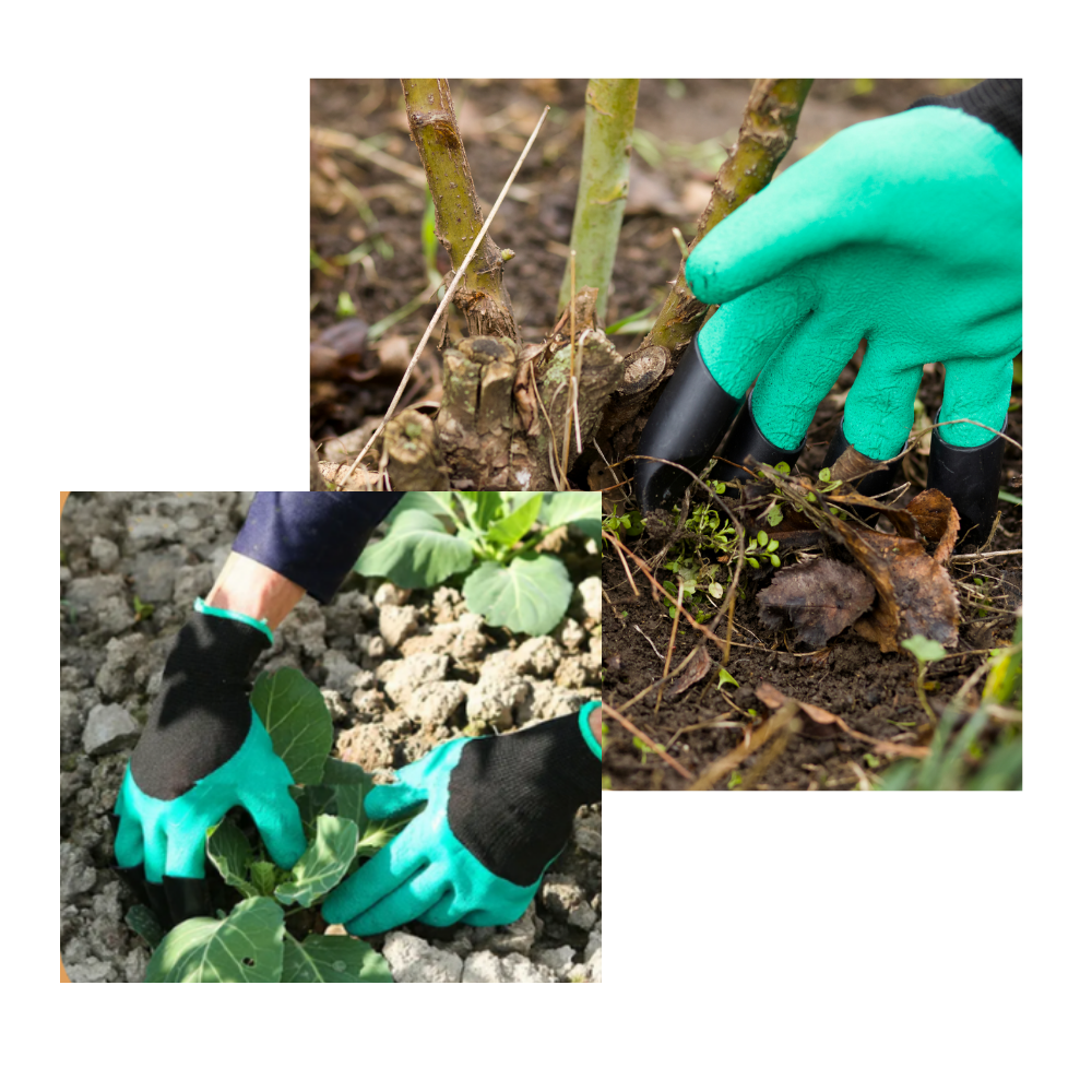 Gants de jardinage avec griffes - Ozerty