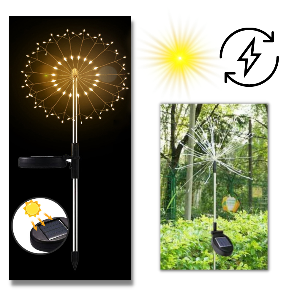 Lumières en forme de feux d'artifice électriques pour le jardin - Ozerty